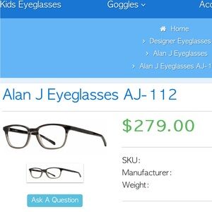 AlanJ men’s matte black carbon wayfarer eyeglasses